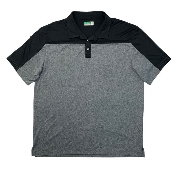 Ben Hogan Polo Shirt Mens XL Extra Large Black Gray Colorblock Performance Golf - Picture 1 of 11